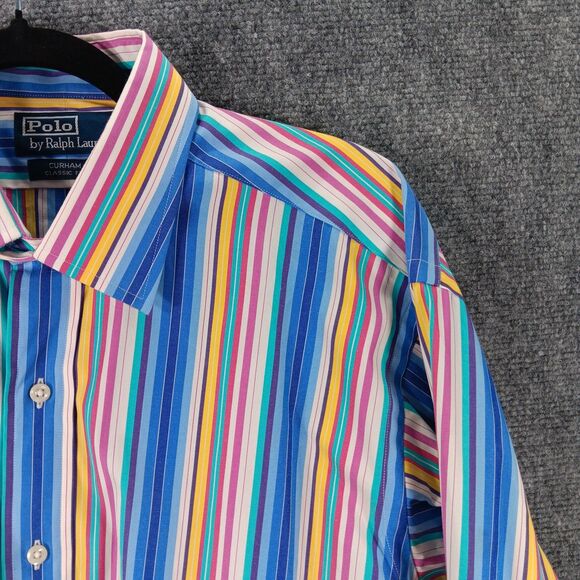 Polo Ralph Lauren Curham Shirt Mens L Multicolor Striped Classic Fit Button Up - Picture 12 of 16